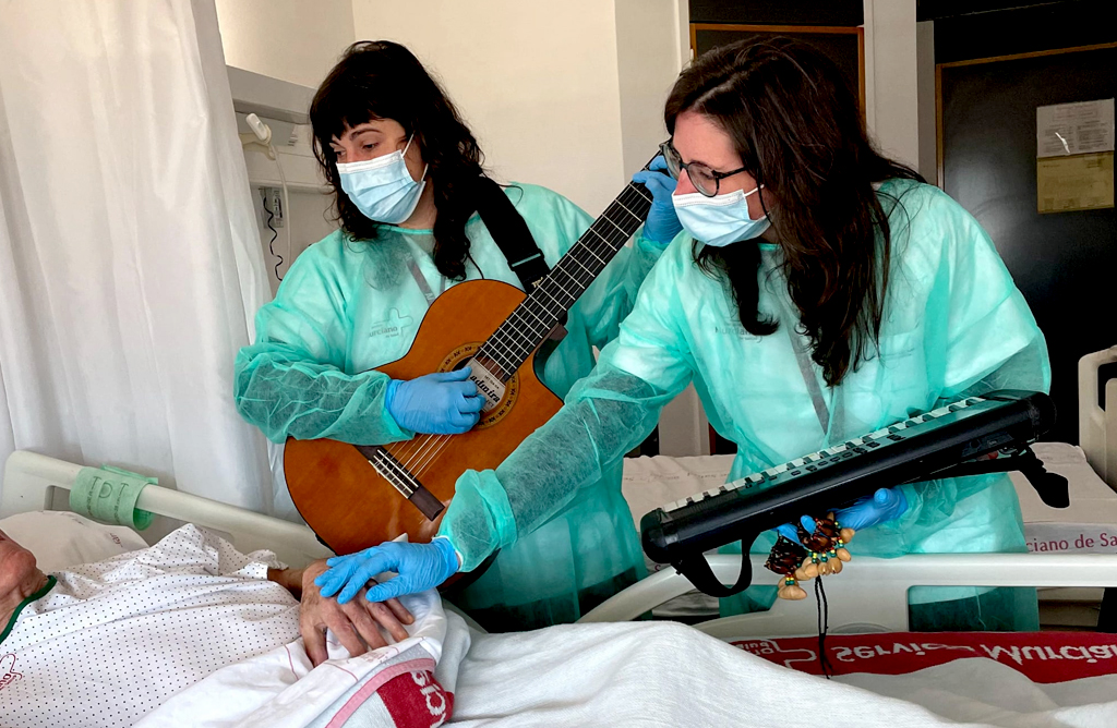 Las sesiones de musicoterapia